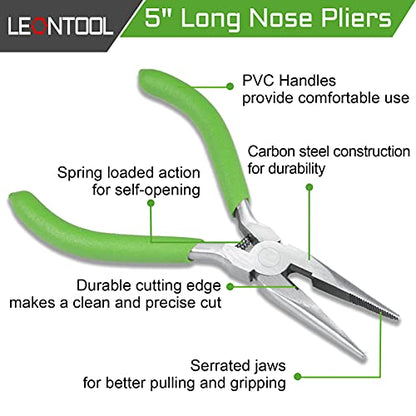 Long Fine Needle Nose Pliers with Cutter, Teeth, Chain Nose Pliers for Jewelry Making & Repair - style: Long Nose Pliers Thin