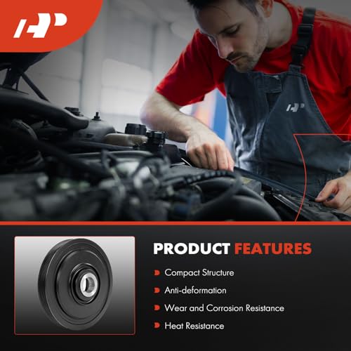 A-Premium Engine Harmonic Balancer Crankshaft Pulley Compatible with Chevrolet Silverado 1500, Express 2500, Blazer & GMC Sierra 1500, Safari & Isuzu Hombre & Oldsmobile & Workhorse, OHV V6 4.3L