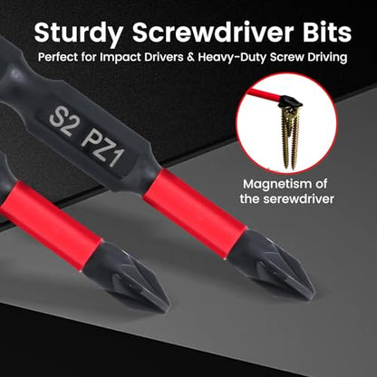 35-Piece Magnetic Security Screwdriver Bit Set with Storage Case, Dual-Use for Power Drills & Manual Drivers