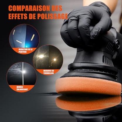Buffing Polishing Pads, SPTA 5Pcs 5.5 Inch Face for 5 Inch 125mm Backing Plate Mix Cutting Force Buffing Pads Cutting Polishing Pad Kit for Car Buffer Polisher Compounding,Polishing, Waxing-SQPPS5MIX - size: 125mm