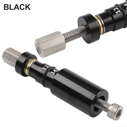 Bike Rear Shock Absorber Bushing Tool, Aluminum Alloy and Stainless Steel, Removal and Install Kit with Spare Bushing for DU(Black) - color: Black