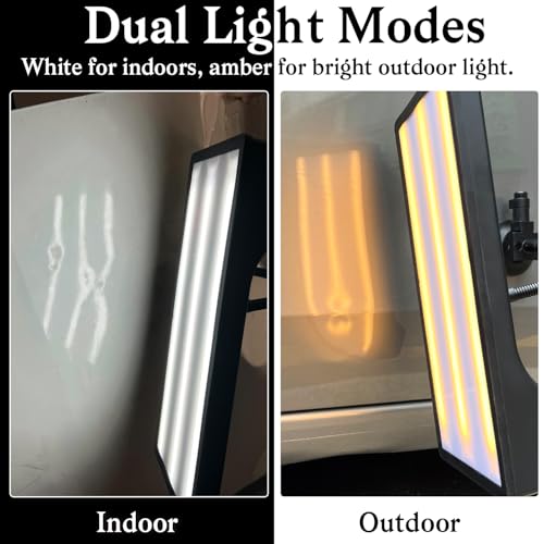 Dent PDR Light Board with Built-in Battery Car Dent Repair Light | Adjustable White-Yellow Illumination, Dent Reflector Board for Paintless Repair, Body Line Detection Tool for Dent Removal - size: PDR light-02