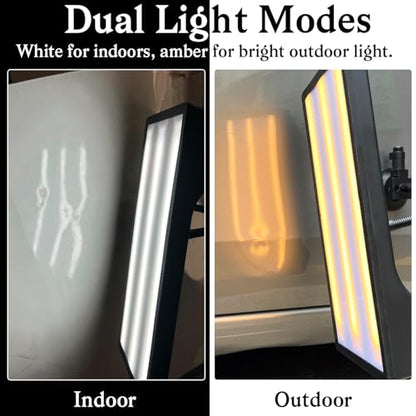 Dent PDR Light Board with Built-in Battery Car Dent Repair Light | Adjustable White-Yellow Illumination, Dent Reflector Board for Paintless Repair, Body Line Detection Tool for Dent Removal - size: PDR light-02