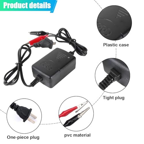 ZIMISI 12V 1300mA Sealed Lead Acid (SLA) Battery Charger, Automatic Trickle Charger Maintainer with Short Circuit Protection, Universal for Car, Motorcycle, RV, ATV, Boat Batteries (2PCS)