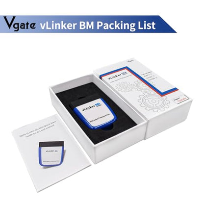 Vgate vLinker BM3.0 Bluetooth OBD2 Scanner Diagnostic Tool for Bimmercode | Code Reader OBD Adapter BMW Android Windows - size: BM3.0-Android & Windows