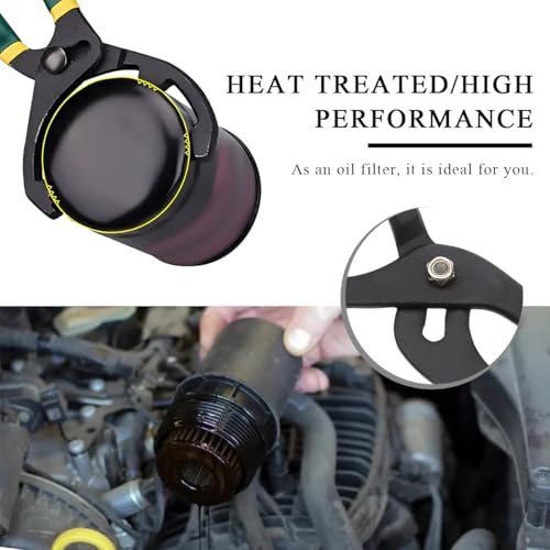 12" Adjustable Oil Filter Pliers, Locking Jaw Fuel Filter Wrench with Nonslip Grips, Automotive Removal Pliers Universal Oil Change Tool for Engine Filters Conduit Fittings