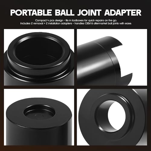 Rogierra 4PCS Ball Joint Service Adapter Set for Jeep & Dodge – Upper and Lower Ball Joint Press Tool for Removal & Installation – Compatible with Jeep/Dodge Models- Replacement for OTC 7894