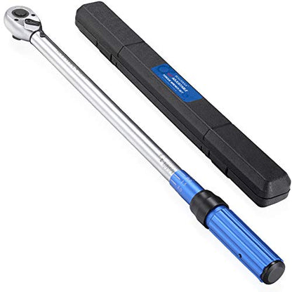 BULLTOOLS 1/2-inch Drive Click Torque Wrench Set Dual-Direction Adjustable 90-tooth Torque Wrench with Buckle（25-250ft.lb / 33.75-337.5Nm）