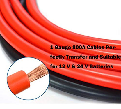 Heavy Duty Booster Jumper Cable1 Gauge x 25 Ft. x 800A Heavy Duty for Car Van Truck G8251C