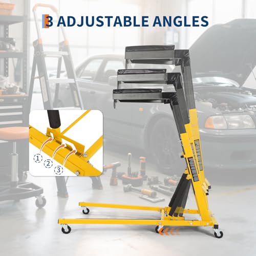 Top Automotive Creeper,Engine Topside Creeper with Adjustable Height 49.21 in to 68.89 in, 400 LBS Capacity High Topside Creeper,6 Swivel Caster Wheels, Heavy Duty Foldable Garage Creepers for Auto | 400 LBS Capacity High Mechanic Creeper, 6 Swivel Caster