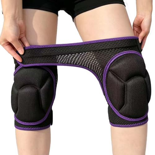 Knee Pads for Cleaning Floors for Women, Mens Knee Pads for Mechanic & Repair Work, Anti-Slip & Safety Knee Cushion for Kneeling on Hard Floor, Fit for Gardeners, Carpenters for Adult, Purple Large - color: Purple, size: Large
