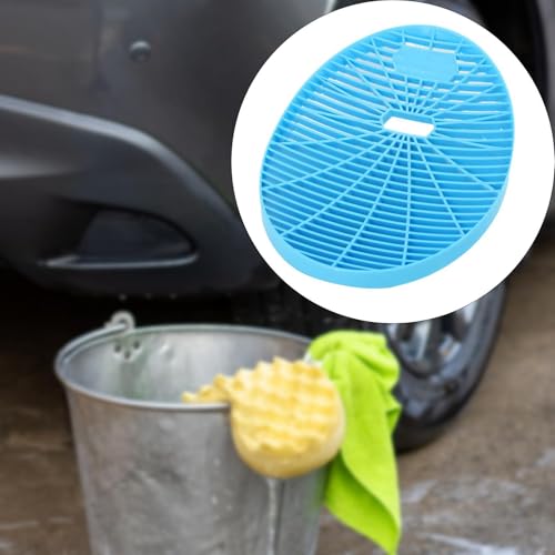 Car Wash Bucket Insert Washboard Detail Kit with for Automotive Cleaning 12.99x10.63x2.56 inch- Blue - color: Blue