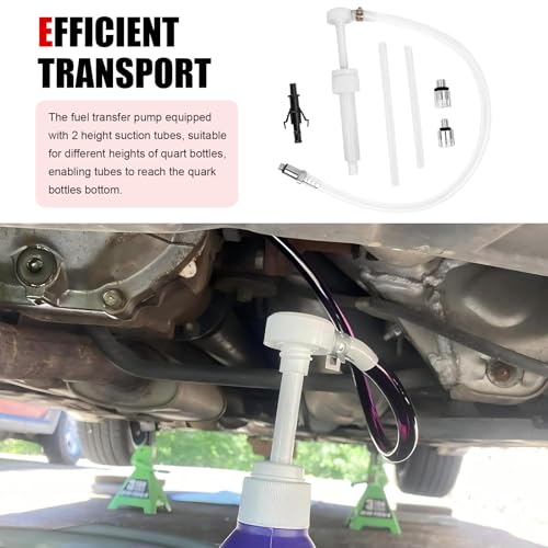 1 Set Transmission Fuel Pump Kit, Car Lower Unit Gear Oil Extractor for Differential & Transmission, Manual Hand Push Change Oil Kit, 8cc Per Pumps Stroke Fuel Dispenser (White)