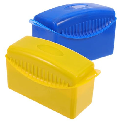 2pcs Tire Brushes and Wheel Polishing Sponge Set with Lid for Automotive Tire Cleaning and Interior Detailing, Multi-Purpose Car Care Tools for Vehicle Maintenance
