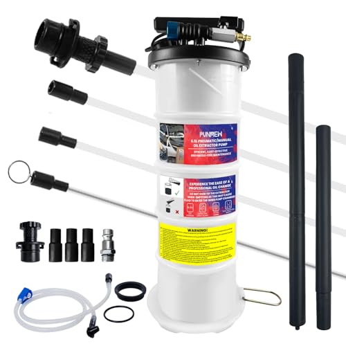 6.5L Oil Extractor Pump Pneumatic/Manual Oil Extractor for Automotive Fluids Vacuum Evacuation