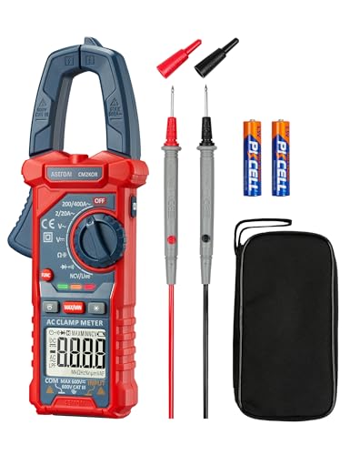 AstroAI Digital Clamp Meter Multimeter 2000 Counts Amp Voltage Tester Auto-ranging with AC/DC Voltage, AC Current, Resistance, Capacitance, Continuity, Live Wire Test, NCV, Blue - color: Blue, size: 2000 Counts
