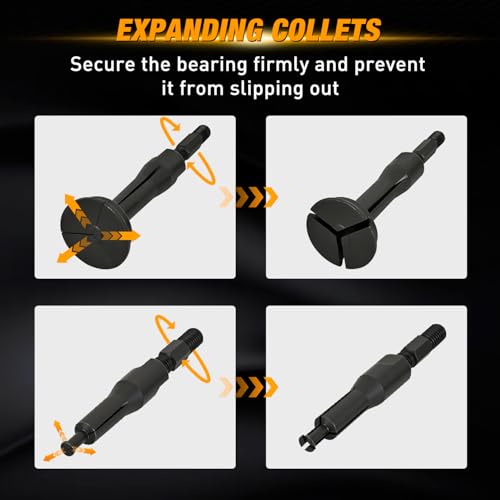 GOOACC 16pcs Blind Hole Bearing Puller Kit, Slide Hammer Pilot Insert Inner Internal Removal Tool Blind Hole Collet Bearing Set, Heavy Duty Blind Bearing Race and Seal Puller Extractor Kit Black Case - color: 16pc Blind Hole Bearing Puller Black