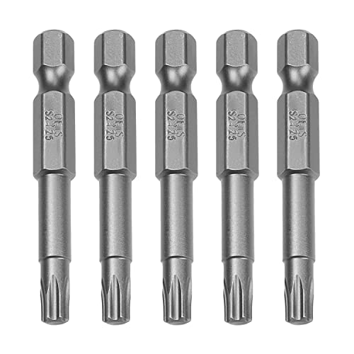 Utoolmart Torx Screwdriver Bits, T25 Magnetic Torx Head Screw Driver Bit, with 1/4 Inch Hex Shank, 50mm Length S2 Steel Screw Driver Kit Tools, for Repair Work, 10 Pcs - size: T25