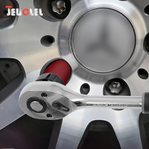 17mm Wheel Lock Nut Socket Compatible with Mercedes Benz S Series | 1/2" Drive, Flower Head Design, Anti-theft Protective Lug Nut Extractor, Metal Wheel Nut Wrench, Tyre Fitting, garage