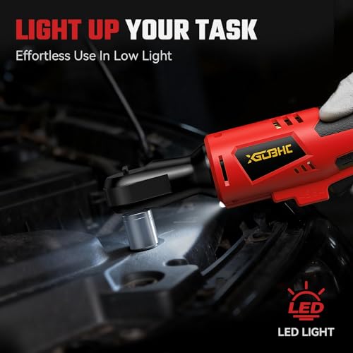 3/8" Cordless Ratchet Wrench for Milwaukee M18 18V Battery - 75Ft-Lbs Brushless Motor Electric Ratchet Set with 0-300RPM Variable Speed,8 Sockets,1/4" and 1/2" Adapters,3" Extension Bar(Tool Only)