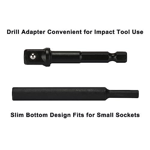 MIXPOWER 13-Piece 3/8-inch Impact Bolt & Nut Remover Set, Nut Extractor Socket, Bolt Remover Tool Set with Hex Adapter, Metric and SAE