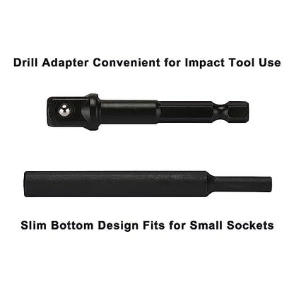 MIXPOWER 13-Piece 3/8-inch Impact Bolt & Nut Remover Set, Nut Extractor Socket, Bolt Remover Tool Set with Hex Adapter, Metric and SAE