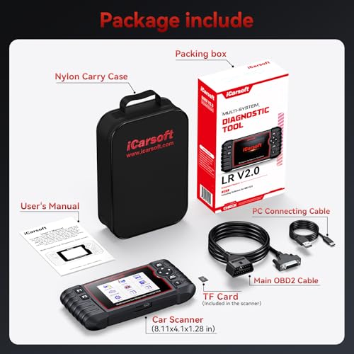 iCarsoft LR V2.0 Enhanced Ver Car Scan Tool for Land Rover/Jaguar and for Benz/Sprinter/Smart, All Systems in-Depth Diagnostic OBD2 Scanner Max 9 Service Battery Test 118 Live Data Fault Code Reader - color: LR V2.0 Enhanced Version
