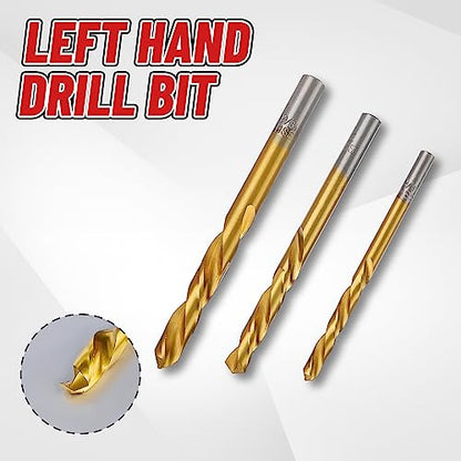 14 Pieces Screw Extractor Set Left Hand Drill Bits Set | Removing Stripped Screws and Broken Bolts 35# Cr-Mo & 6542 HSS Steel Cobalt Easy Out Broken Bolt Extractor Kit