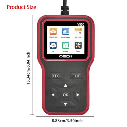 OBD2 Scanner Diagnostic Tool - Check Engine Light Code Scanner Tool with Reset, DTC, Data Stream, I/M Readiness, Car & Truck Scan Tool for All Vehicles Since 1996, escaner automotriz - color: Black