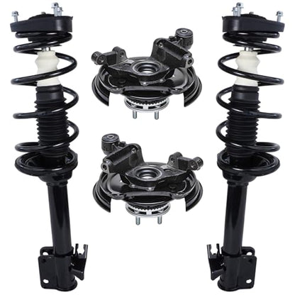 Detroit Axle - Rear Steering Knuckles & Wheel Hub Bearings Struts w/Coil Spring Replacement for 2003-2005 Subaru Forester - 4pc Set - size: 4QU48640/ Big strut kit