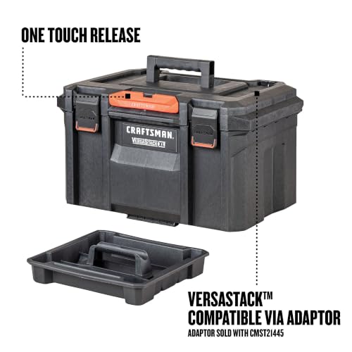 CRAFTSMAN VERSASTACK XL Tool Box, Waterproof Indoor/Outdoor, Stackable Tool Storage, Lockable, 21 Inch (CMST21430)