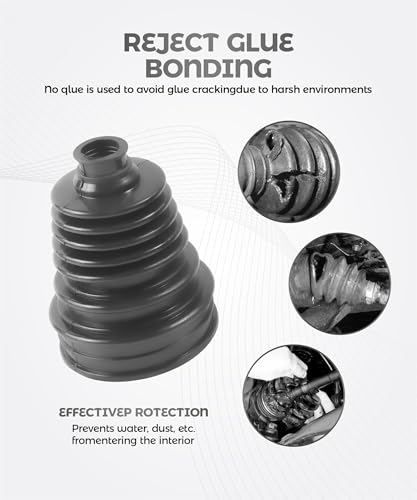 2PCS CV Axle Boot Repair Kit,Car Accessories Silicone CV Boot Repair Kit Includes 4 Stainless Steel Clamp and 6 Nylon Cable Ties,Universal Constant Velocity Boots Set,Suitable for Most Vehicle