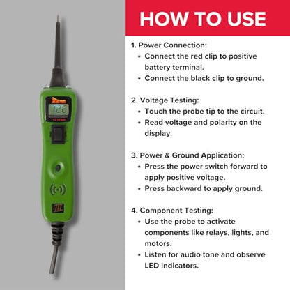 Power Probe 3 Circuit Tester, Supplies Power & Ground (PP3CSGRN) - color: Green - Limited Edition