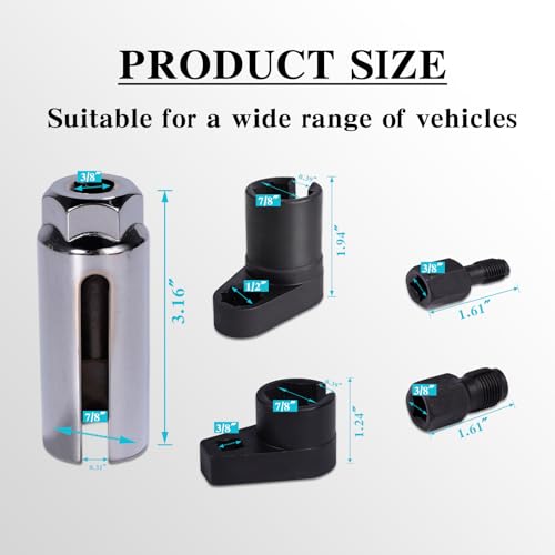 5-Piece Forged O2 Oxygen Sensor Socket & Thread Chaser Set – Automotive Tool for Sensor Removal
