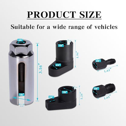5-Piece Forged O2 Oxygen Sensor Socket & Thread Chaser Set – Automotive Tool for Sensor Removal