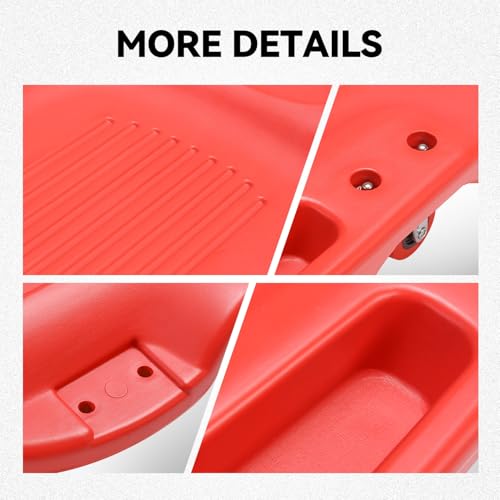 Auto Dynasty Universal 38" L X 20" W Red Lightweight Rolling Mechanic Creeper Seat Repair Tool for Car Vehicle Home Warehouse - color: Red
