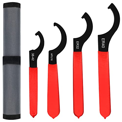 4pcs Coilover Spanner Wrench Set Adjustable Shock Wrench Heavy Duty Steel C Spanner for Most Coil Overs Shocks Adjustment and Suspension System - size: 4 Pcs