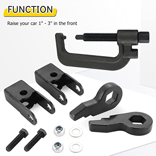 1"-3" Torsion Bars Keys and Torsion Bar Unloading Tool | Key Removal Tool Heavy Duty Solid Leveling Lift Kits with Shock Extenders Brackets