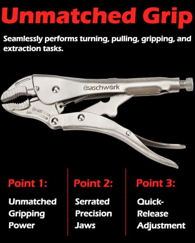 Locking Pliers Slide Hammer Puller with Quick Release Swivel Connector for Nail Bolt Pin Seal CV Axle Removal Tool,Silver