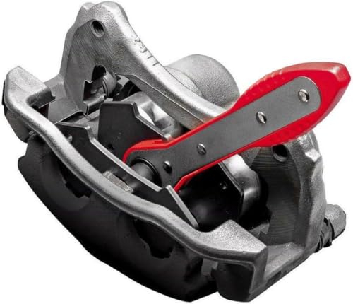 Ratchet Brake Caliper Adjustment Tool,Brake Caliper Press Caliper Piston Spreader Brake Tools,Brake Caliper Piston, Brake Caliper Press Ratchet with 2 Caliper Hooks 2 Steel Plates and Gloves