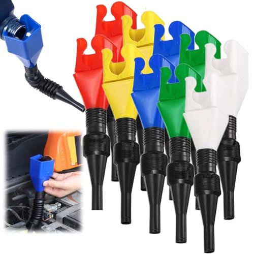 Oil Funnels for Automotive Use, 2025 Upgraded Universal Household Folding Buckle Funnel, Universal Wide Mouth Funnel, Easy to Carry Wide Mouth Flexible for Car Motorcycle (10 Pack) - color: 10 Pack