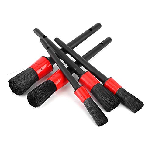 Generic 5pcs Car Detailing Brush Set, Dry Wet Dual Use Versatile Cleaning Tools for Interior, Wheels, and Dashboard, Comfortable Handle with Hanging Holes, for Cleaning Air Vents