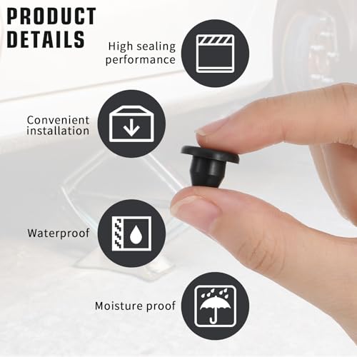 5Pcs Oil Plug Fit Hole of 5/16" Rubber Hydraulic Jack Oil Plugs Universal Jack Replacement Accessories Hydraulic Filler Bung for Oil Reservoir Filler Hole Jack Accessories