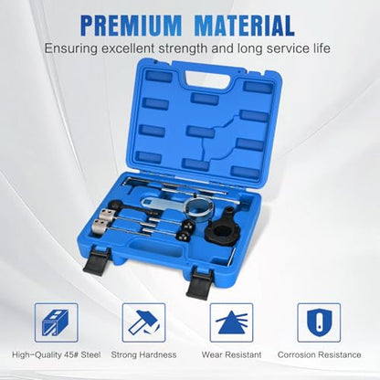 GOOACC Engine Timing Belt Tool Kit, 10PCS Camshaft Crankshaft Timing Locking Tool Set Fit for VW Audi Tiguan SEAT Skoda 1.4 1.6 2.0 TDI Diesel Engines, Replace 3359 T10264 T10265 T10051 T10492 T10490 - size: 10PCS Kit