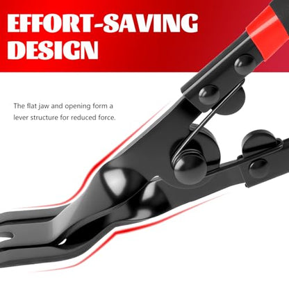 2 in 1 Panel Clip Removal Pliers,Automotive Trim Clip Removal Tool with Flat Jaw & Spring Action,Professional Car Clips Pliers for Headlight/Door Panel/Upholstery Trim Clips/Push Pin
