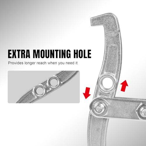 BIG RED 3 Jaw Gear Puller Set: 3/4/6'' Bearing Puller Kit for Gearing, Pulley and Bearing Removal with Reversible Jaws