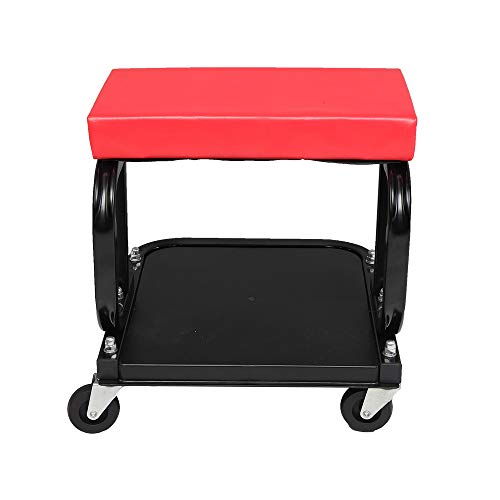 Roller Seats Mobile Rolling Seat W/Equipment Tray, Round Garage Workshop Chair,Stool Seat with Tool Tray, Rolling Mechanic Stool Garage Shop Creepers, Garage & Shop Roller Seats & Creepers 36x36x36cm