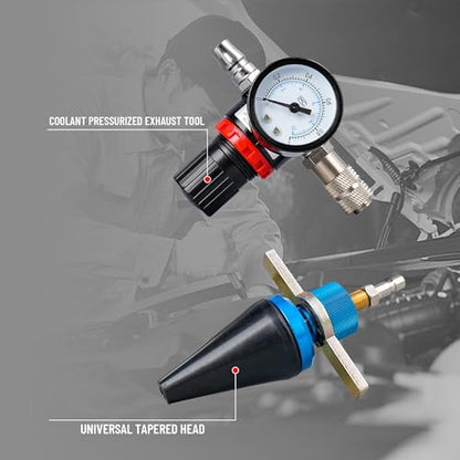 Universal Radiator Pressure Tester Coolant Pressure Tester Car Coolant Vacuum Refill Kit, Vacuum Filled, Residual Liquid Discharge Tool, Coolant Pressure Detector Set, Vacuum Cooling System