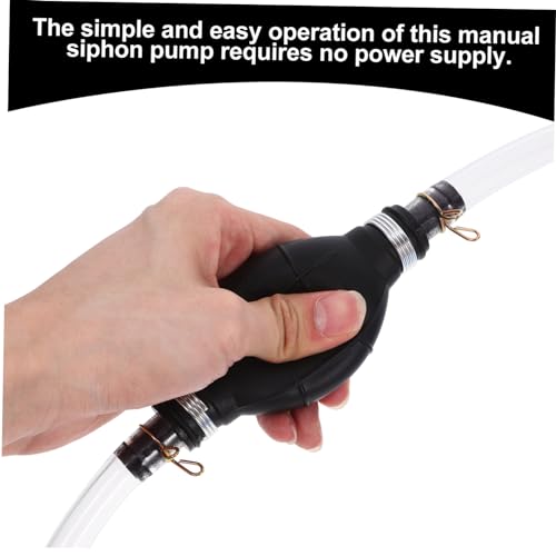 1set Manual Gas Siphon Pump Kit Reinforced Hose Clamp Efficient Transfer Pump for Oil Water and More Lightweight Easy to Use No Electricity Required for Automotive and Household