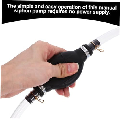 1set Manual Gas Siphon Pump Kit Reinforced Hose Clamp Efficient Transfer Pump for Oil Water and More Lightweight Easy to Use No Electricity Required for Automotive and Household